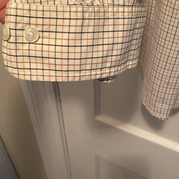 Brooks Brothers Casual Cream Striped button Down Collar Shirt - Large - Picture 7 of 7